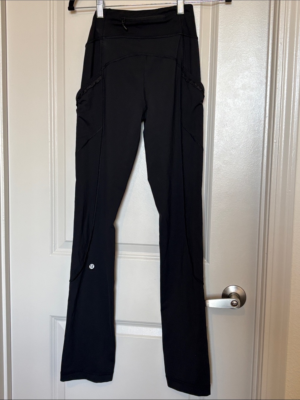 lululemon athletica Black Boot-Cut Flare Workout Pants with pockets